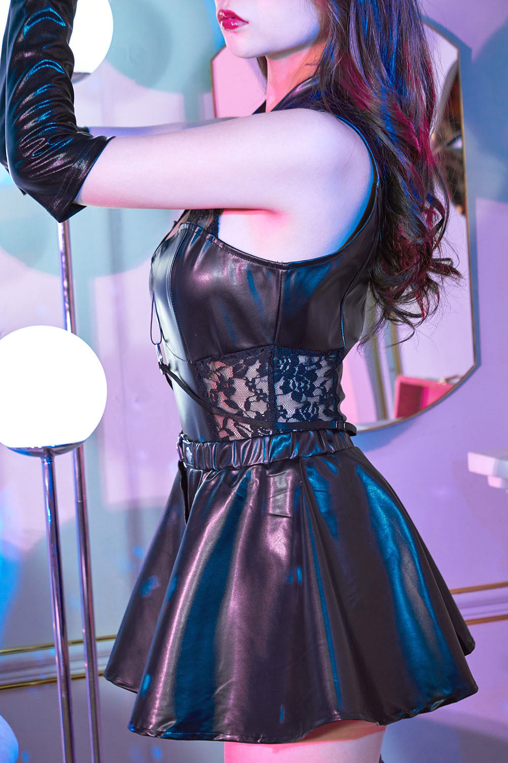 コスプレ ねこ ビターブラック 2WAYレザーキャット レディース