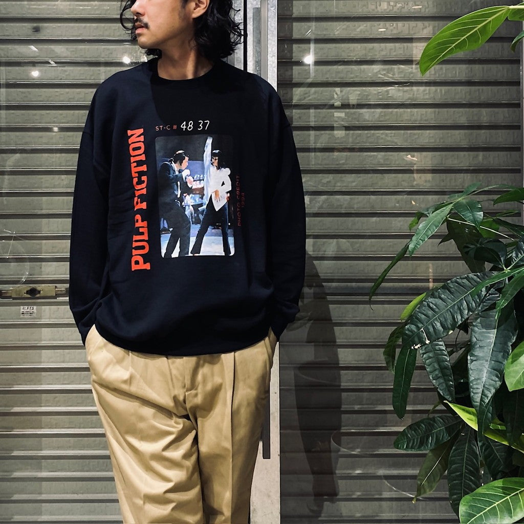 PULP FICTION | CREW NECK SWEAT SHIRT ( TYPE-3 ) #BLACK [PF-WM-SS06