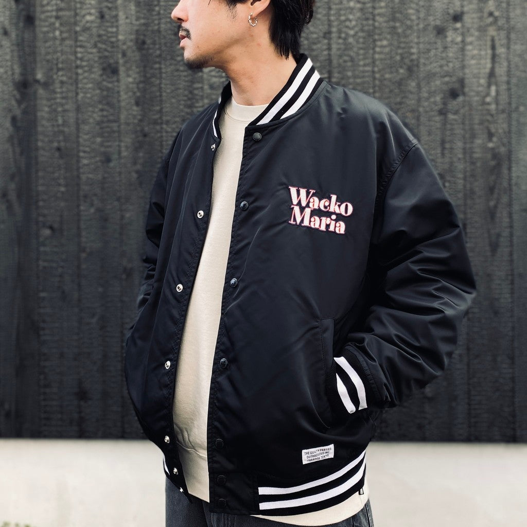 VARSITY JACKET -TYPE 3- #BLACK [23SS-WMO-BL10] _ WACKO MARIA