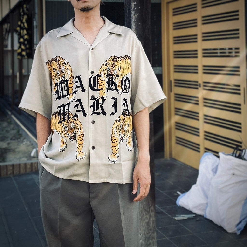 HAWAIIAN SHIRT S/S ( TYPE-7 ) #BEIGE [25SS-WMS-HI07]_WACKO MARIA