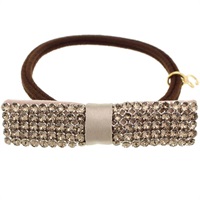 クリスタルメッシュ リボンバレッタ(グレージュ) | バレッタ | COMPLEX