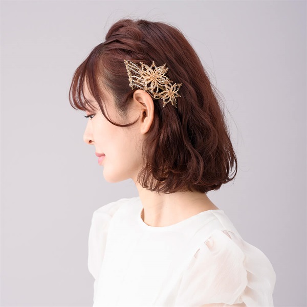 フローラルアイスフラワー グラスコーム(ベージュミックス) | イージー