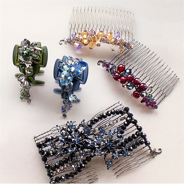 フローラルアイスフラワー グラスコーム(ベージュミックス) | イージー