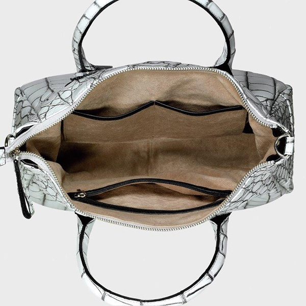 芝翫香〉クロコダイル(バニラカラー)2Way バッグ【日本製】｜近鉄