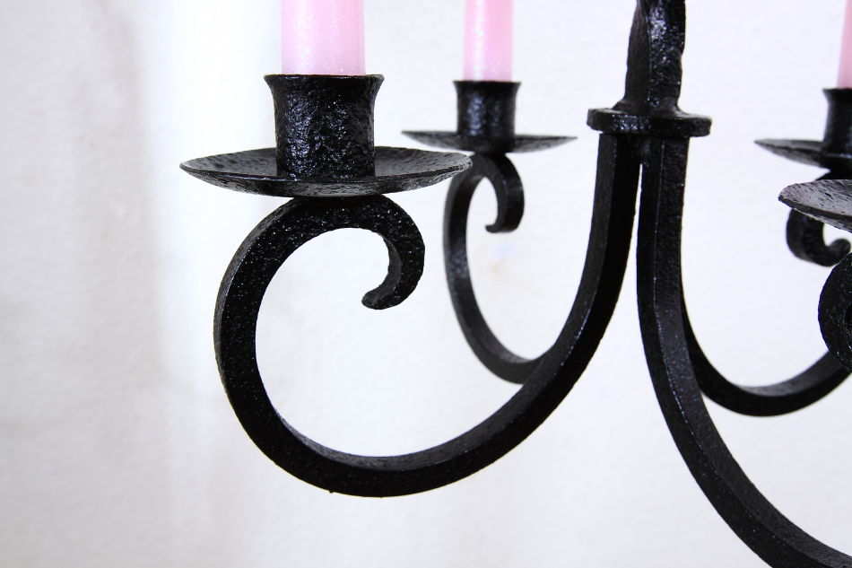 アイアン キャンドルスタンドシャンデリア(4灯)｜アンティーク家具