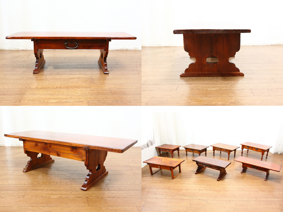 和骨董WA-COTTOO Jスタイル 文机FUZUKUE 欅(ケヤキ) 寺子屋デスク