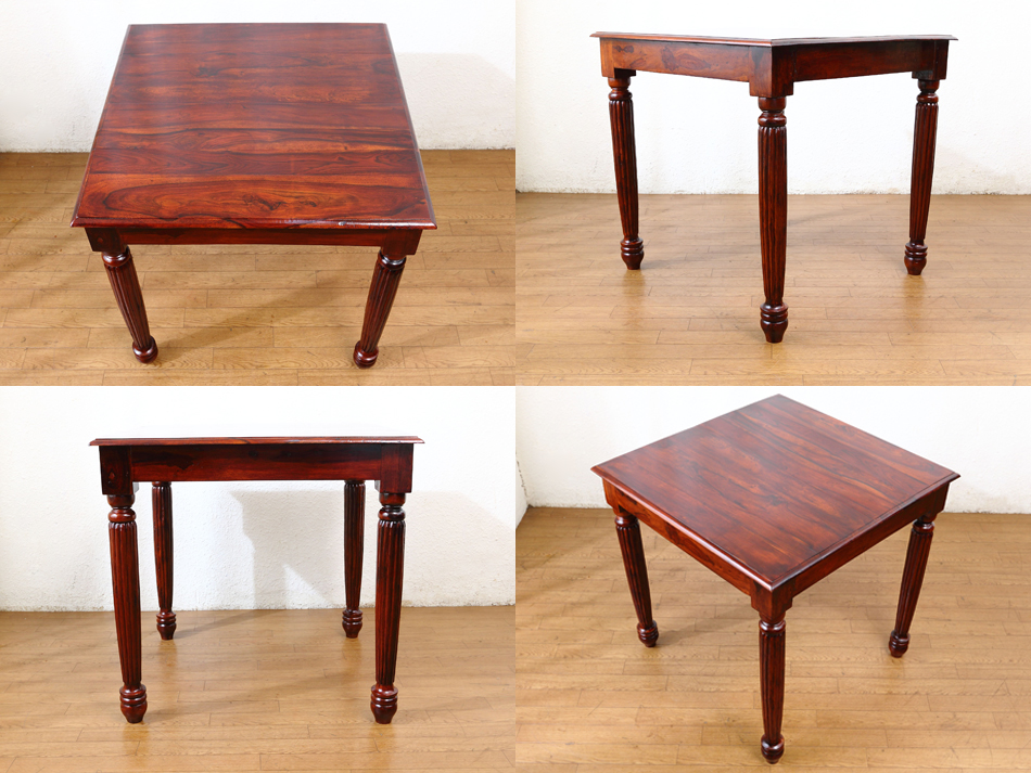 インディアン・ローズウッド 4レッグダイニングテーブル｜アンティーク