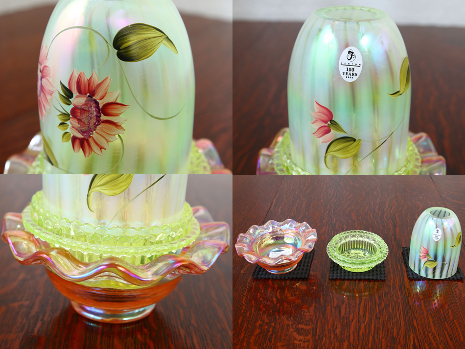 Fentonフェントン ヴァセリン/オパールセントガラス フェアリーランプ