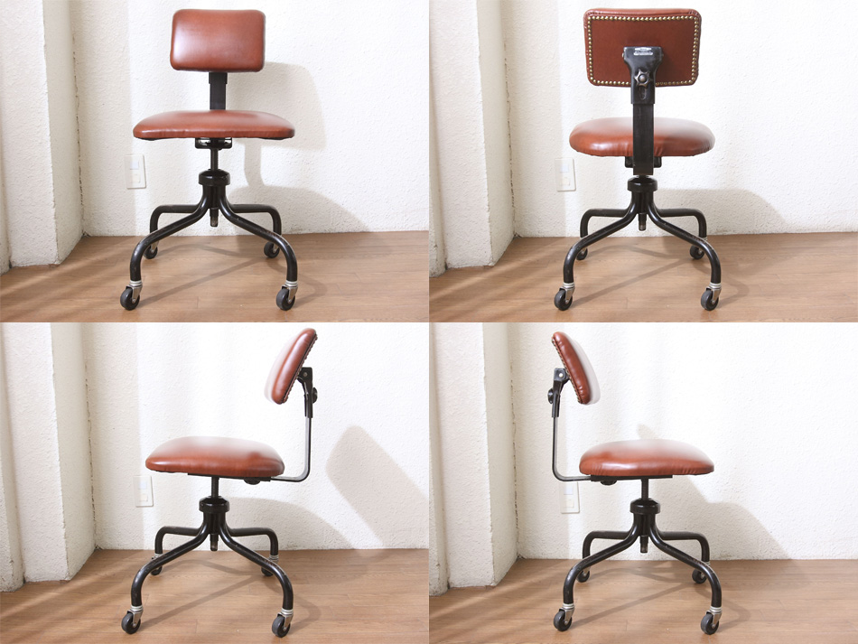 ヴィンテージレザー オフィスチェア｜アンティーク家具・照明の専門店