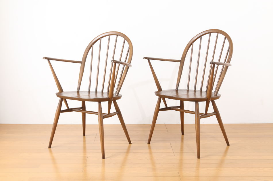 アーコールERCOL 877A&877 ウィンザーチェア 6脚セット｜アンティーク
