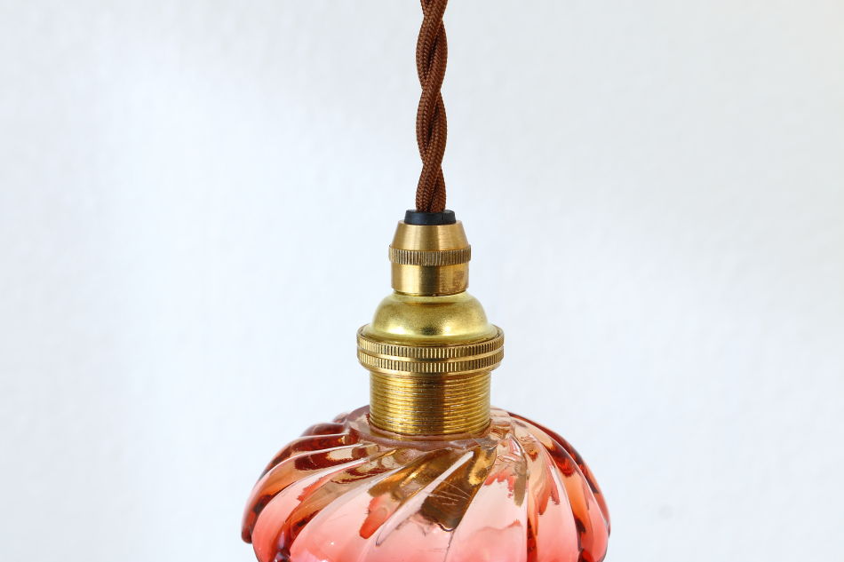 オールドバカラBACCARAT ピンククリスタル ディッシュ ミニペンダント