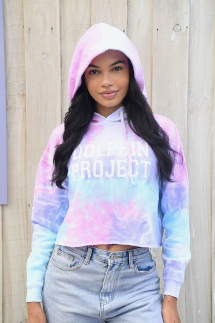 Dolphin Project Cotton Candy Crop Hoodie | Dolphin Project