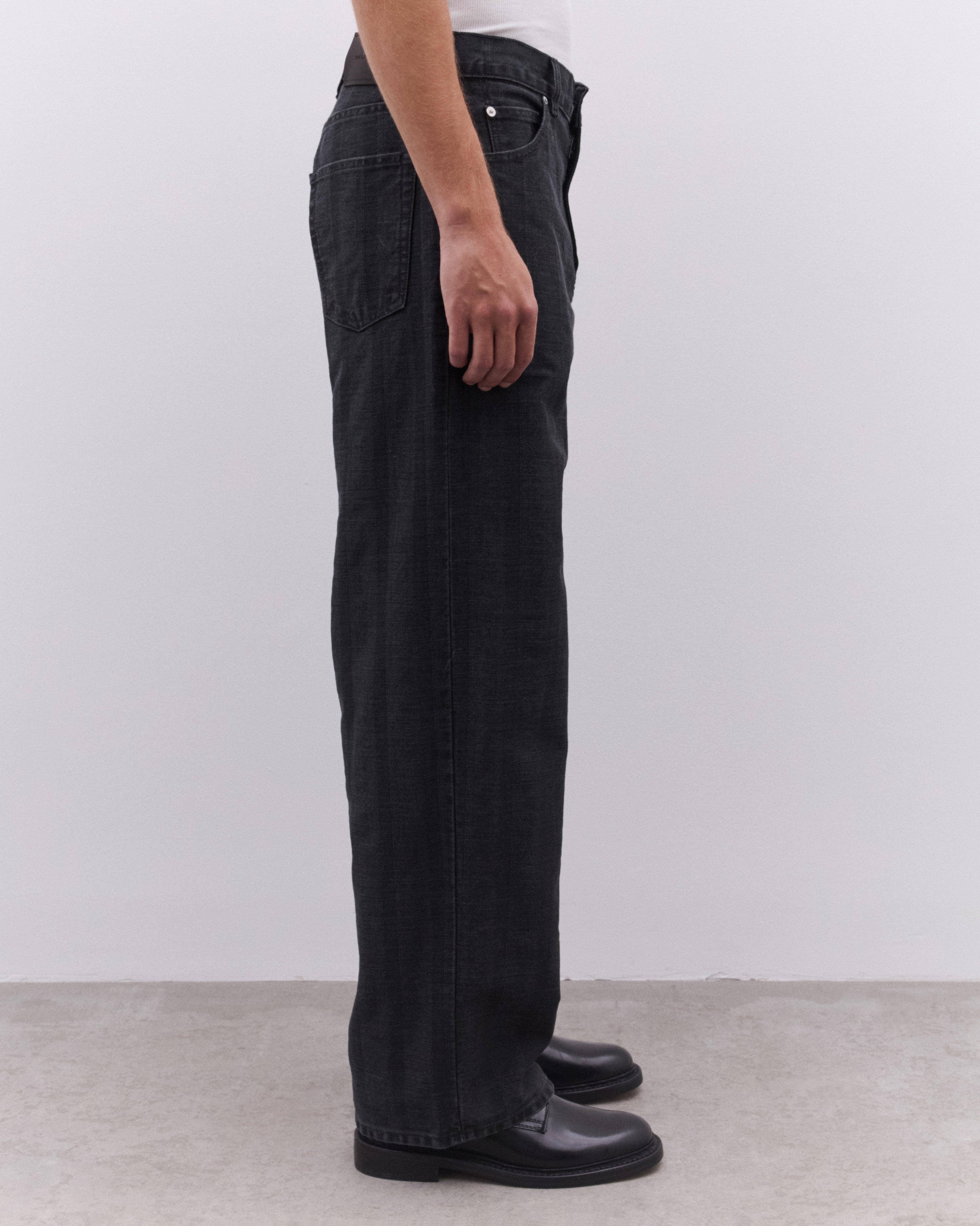 Our Legacy: Men's Vast Cut (Black Coated Herringbone) | DSML E-SHOP