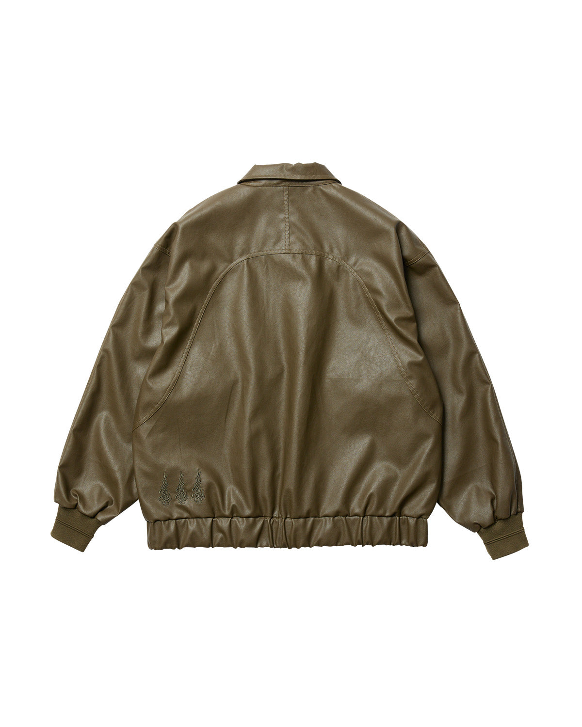 POSTMAN FAUX LEATHER JACKET - BLACK – Evisen Skateboards ゑ