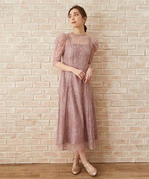 パイピングレースドレス | 大人衣料 | axes femme online shop