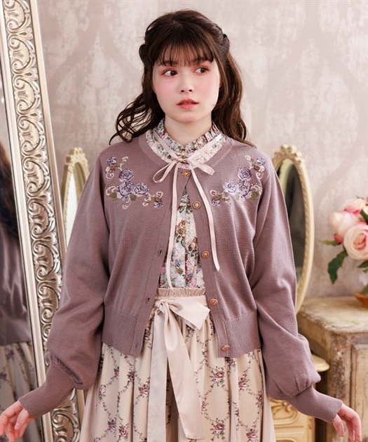 フラワーガーデン刺繍カーディガン | axes femme | axes femme online shop