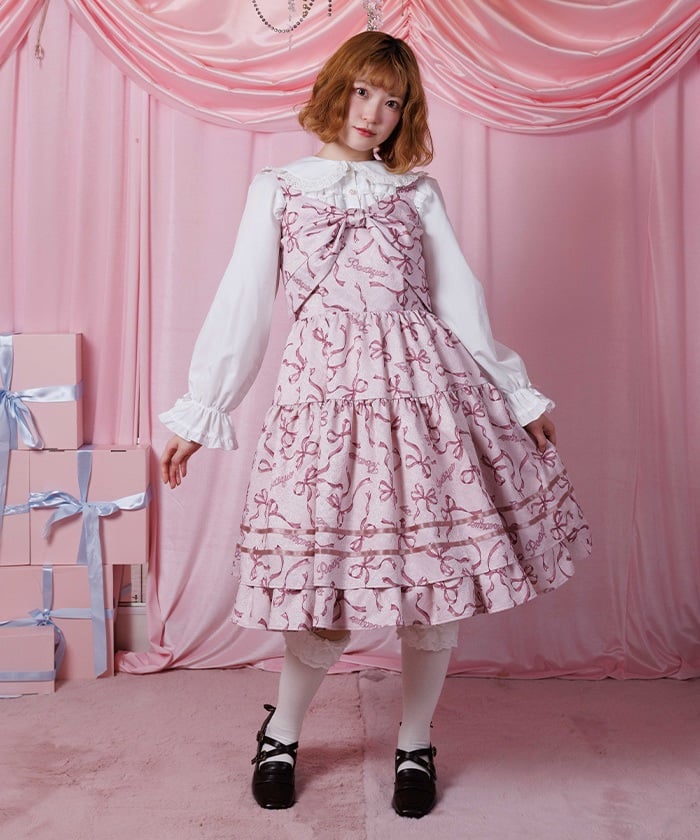 リボン柄ドールジャンパースカート【二次予約】 | POETIQUE | axes