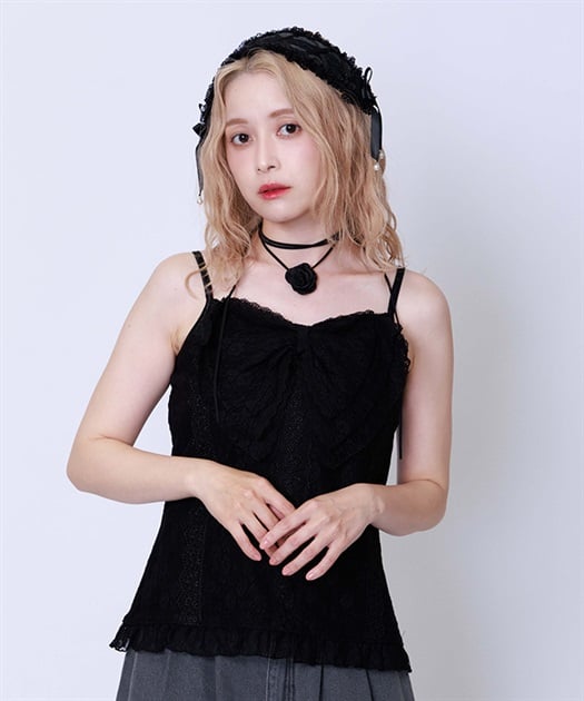 レーシービッグリボンキャミ【期間限定価格】 | axes femme online shop