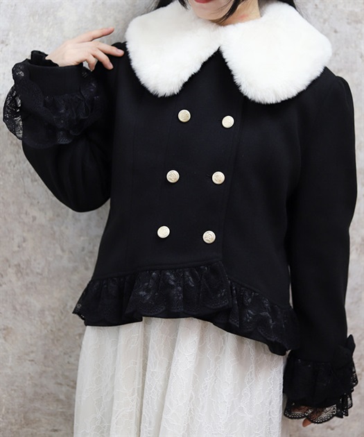 裾レースショートコート | axes femme -outlet- | axes femme online