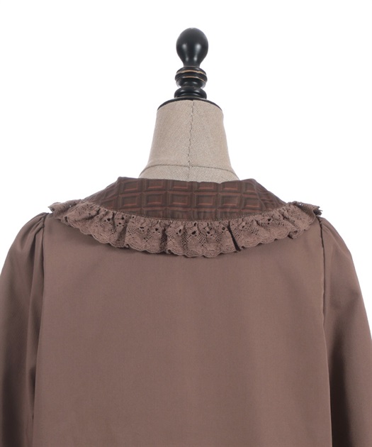 チョコレート柄衿ブラウス【受注生産】 | Chalmiere | axes femme