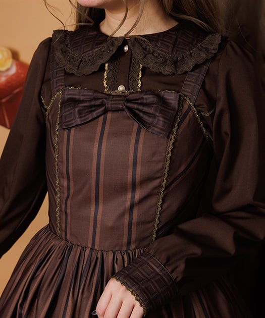 ボンボンショコラ柄ジャンパースカート【受注生産】 | Chalmiere