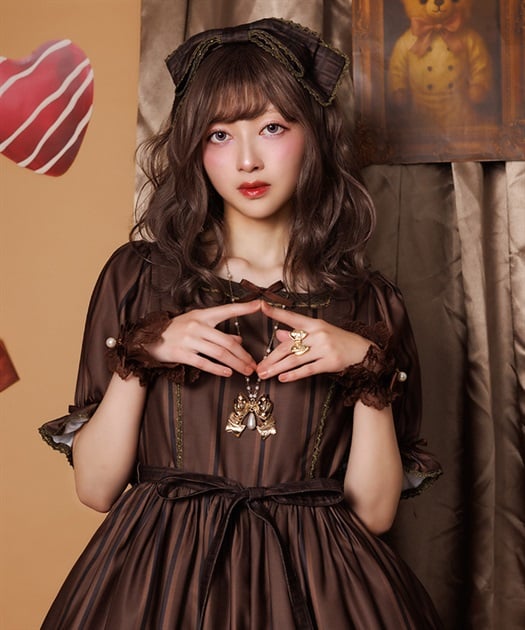 ボンボンショコラ柄ワンピース【受注生産】 | Chalmiere | axes femme