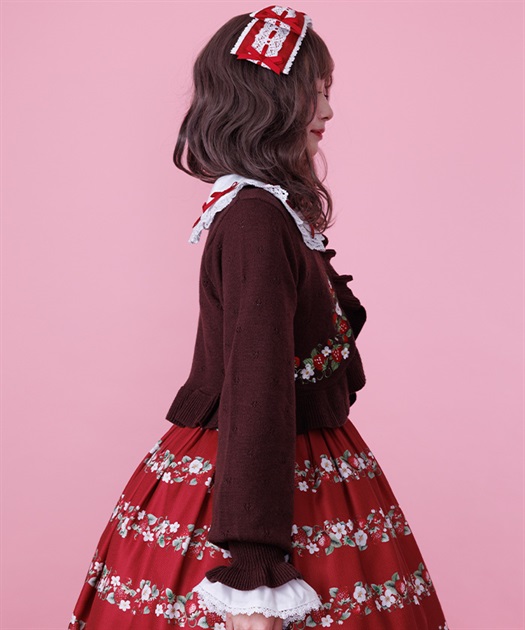 いちご刺繍ニットボレロ | Chalmiere | axes femme onlineshop