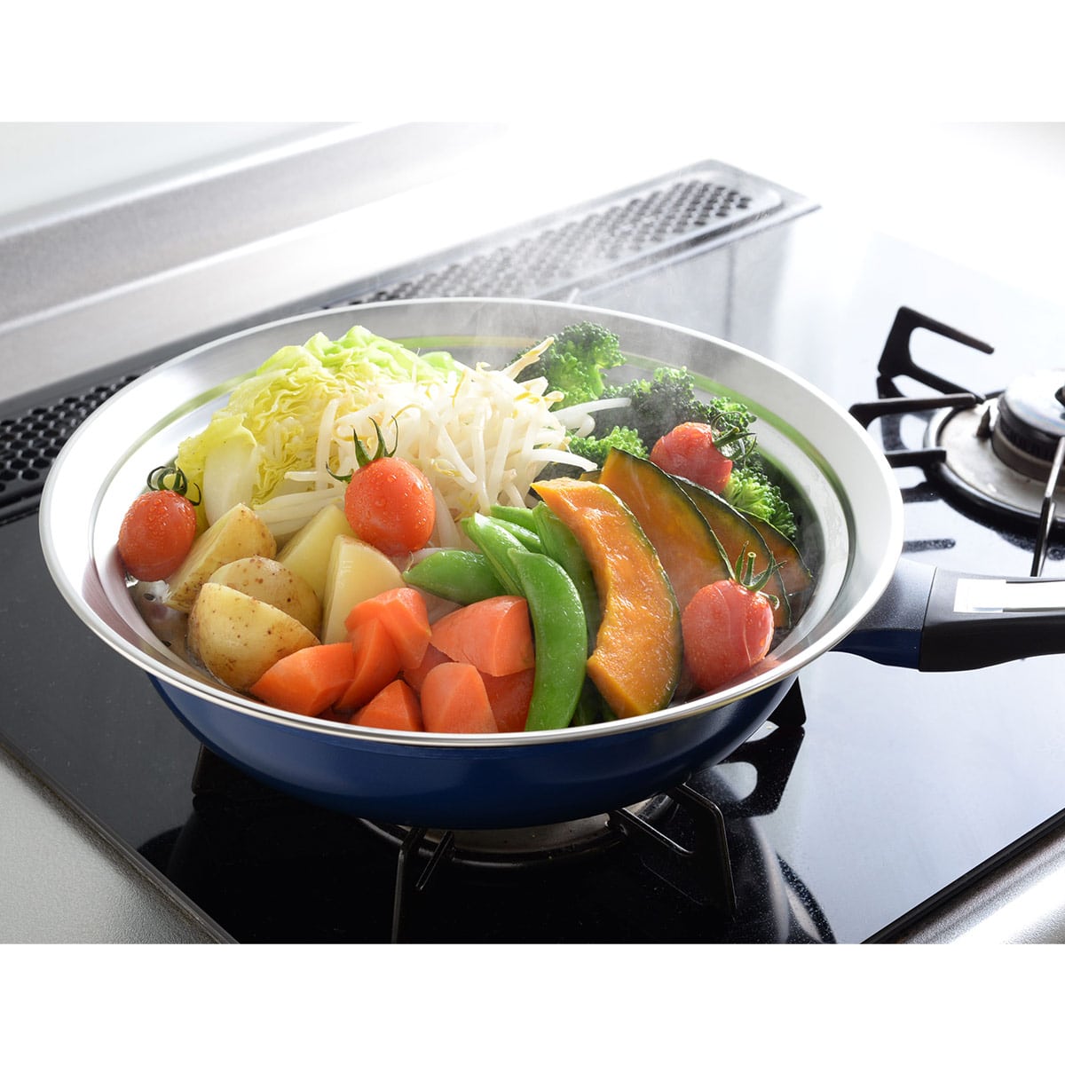 のせるだけ蒸し器＆ステンレス卓上鍋26cmセット | ABCミッケ