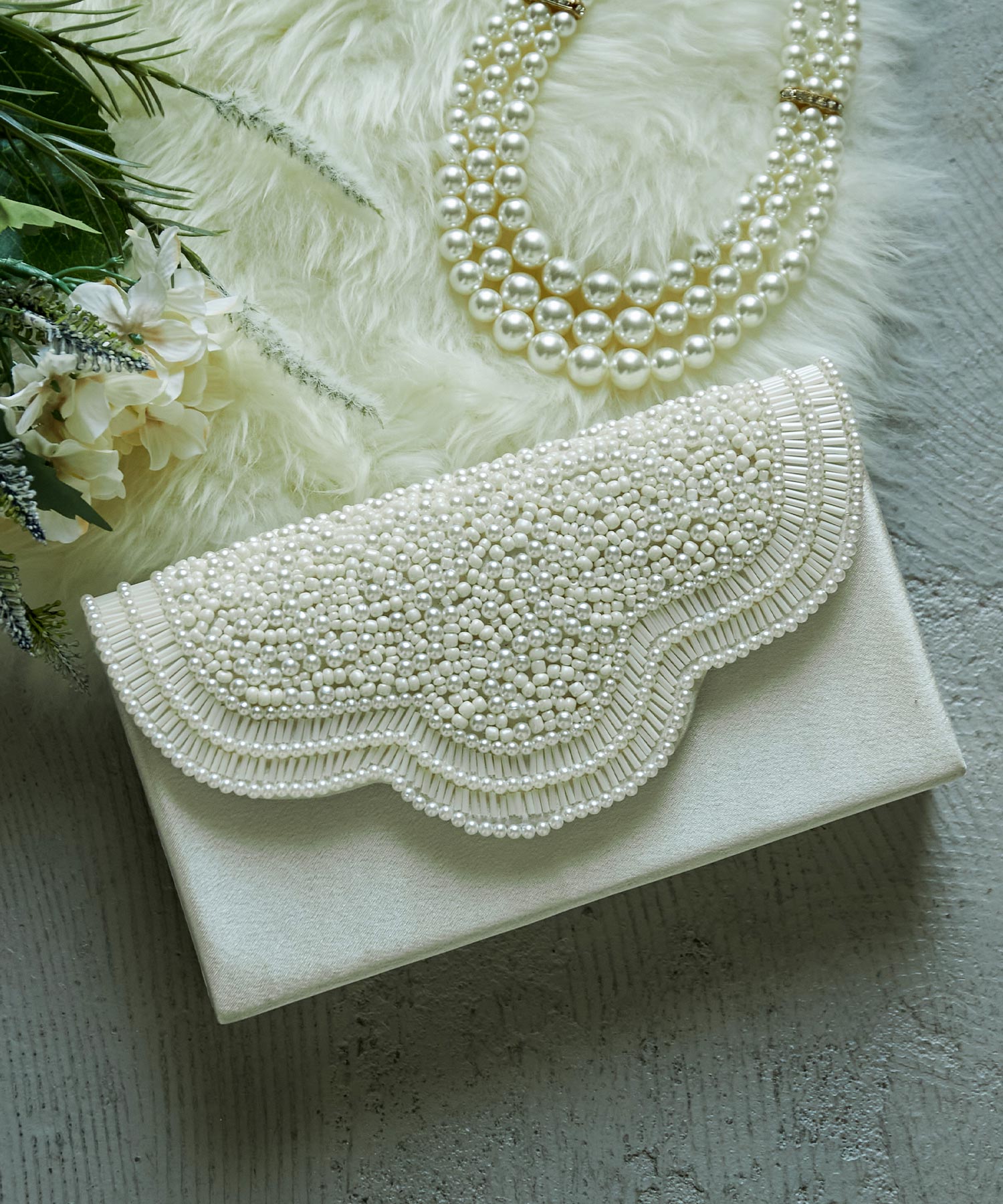 エンブロイダリービーズパーティークラッチバッグ｜パーティーバッグ