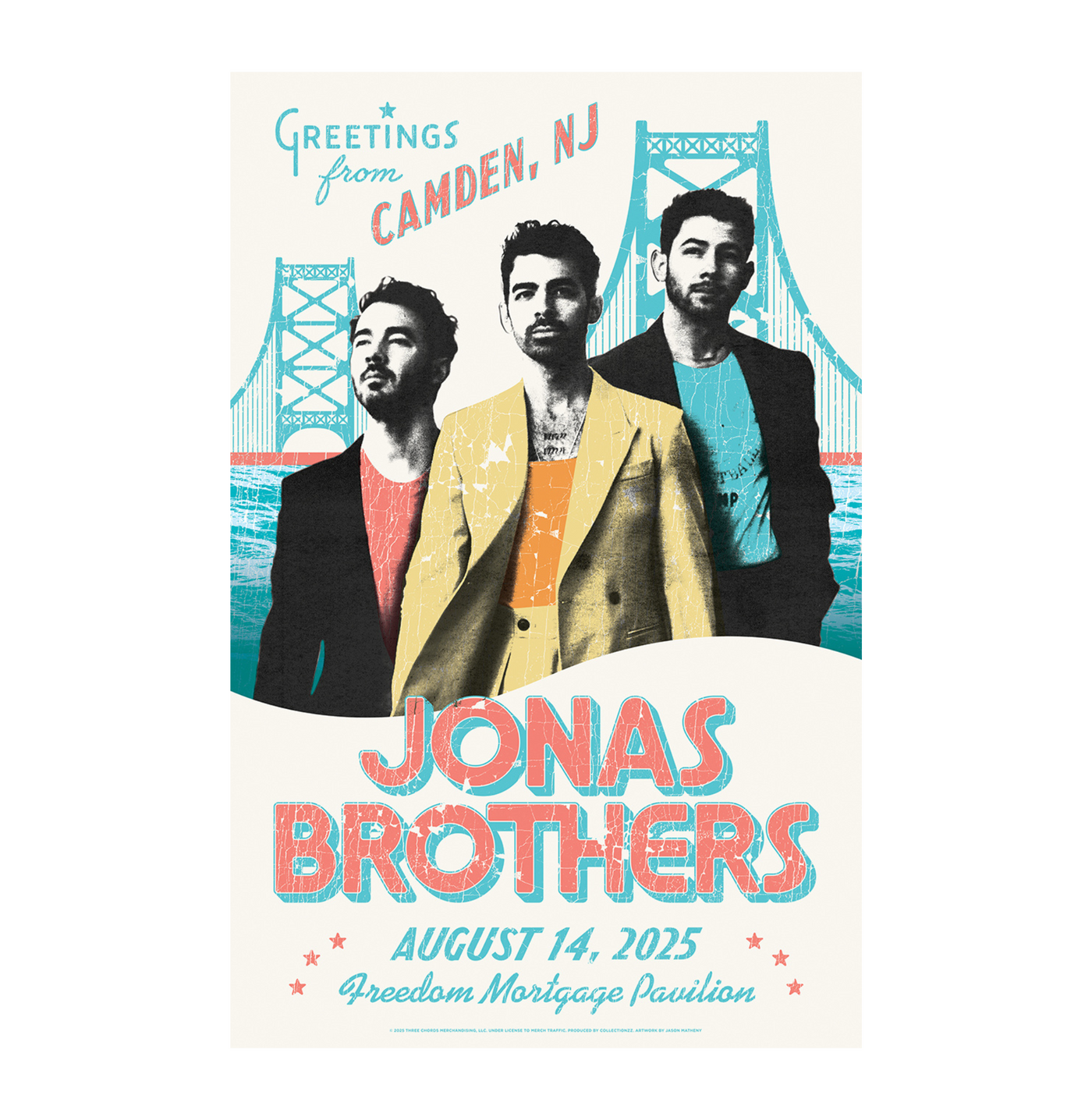 Greetings From Your Hometown - Camden, NJ City Poster – Jonas Brothers