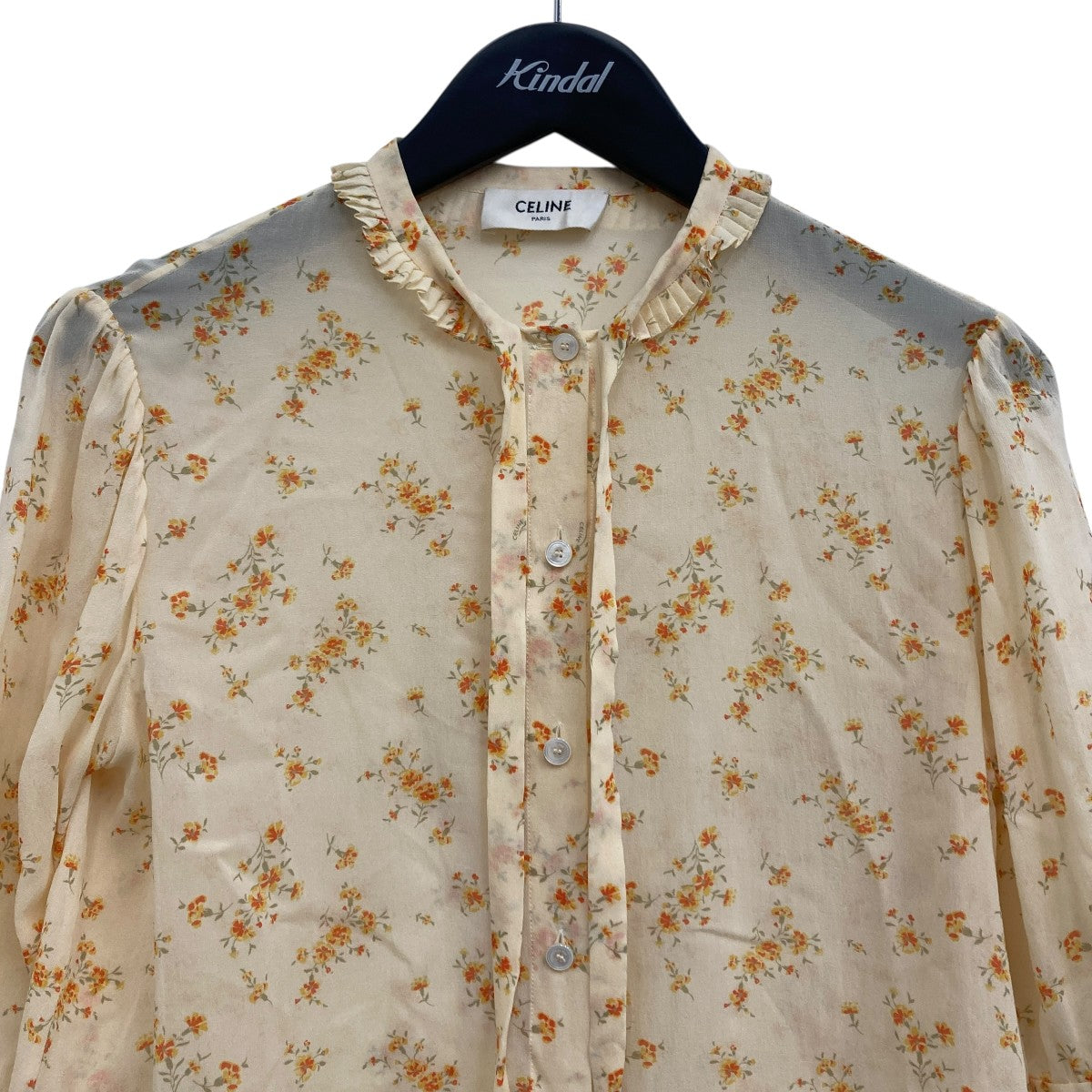 CELINE(セリーヌ) シルクシャツブラウス 2B553271P ベージュ サイズ 36