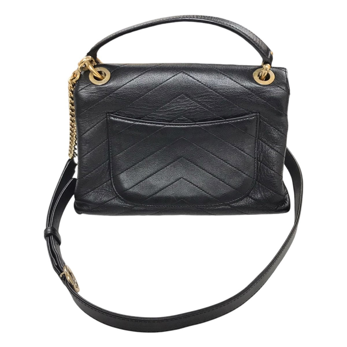 CHANEL(シャネル) Vステッチトップハンドルバッグ 2527**** ブラック