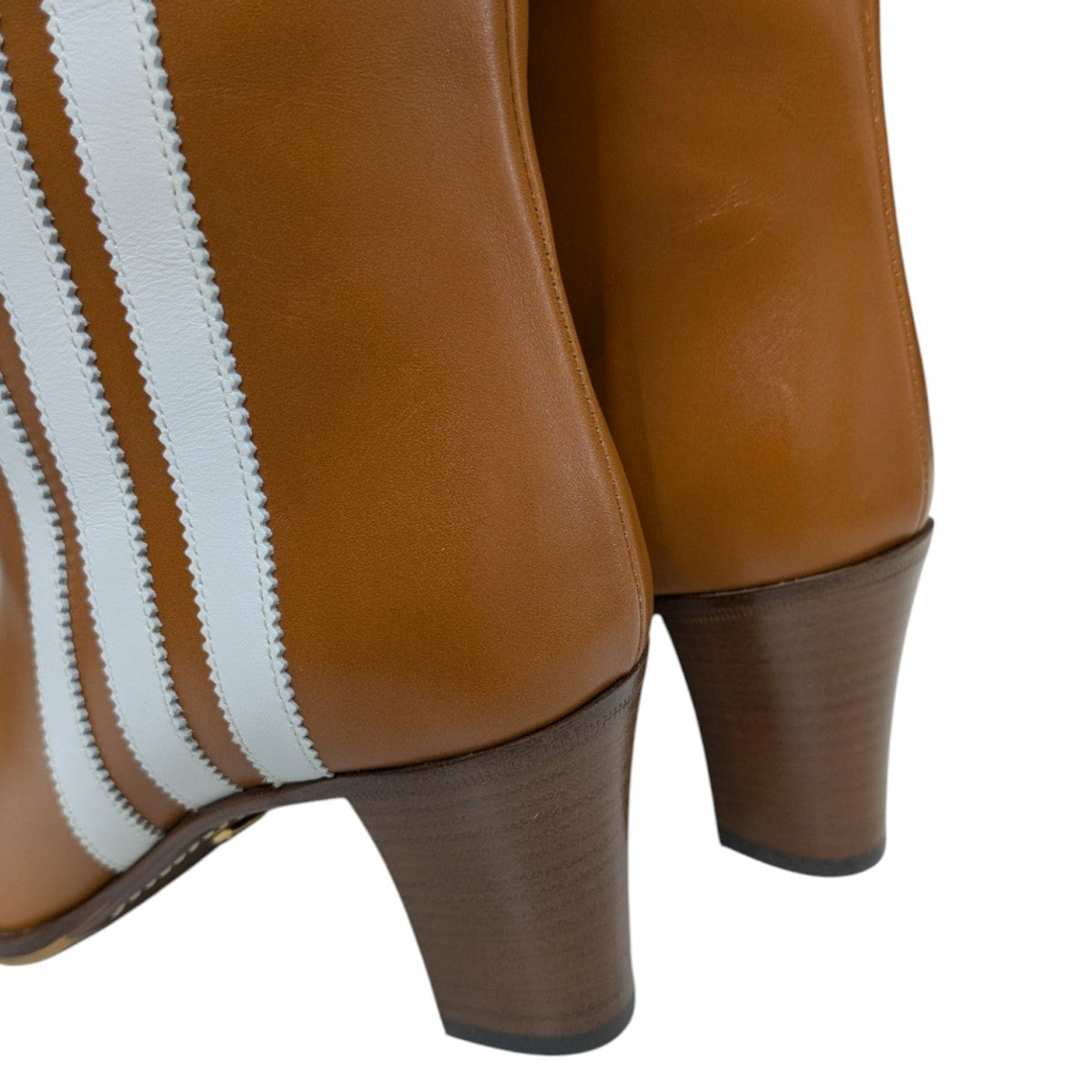 GUCCI×adidas originals レザーロングブーツ 715584 ブラウン サイズ