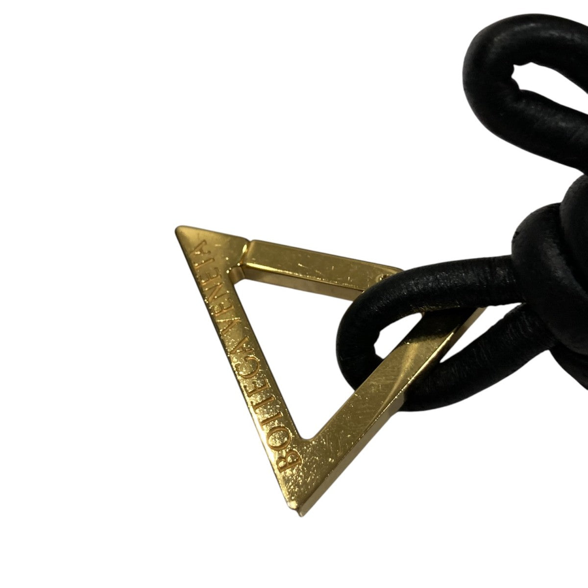 BOTTEGA VENETA(ボッテガヴェネタ) トライアングルキーリング ブラック