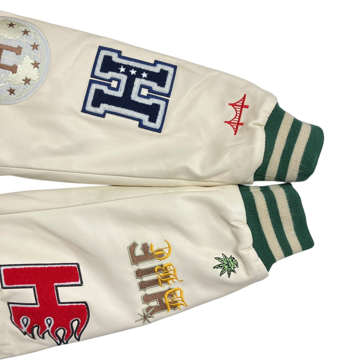 HUF(ハフ) 20 YEAR CLASSIC H VARSITY JACKETスタジャン グリーン