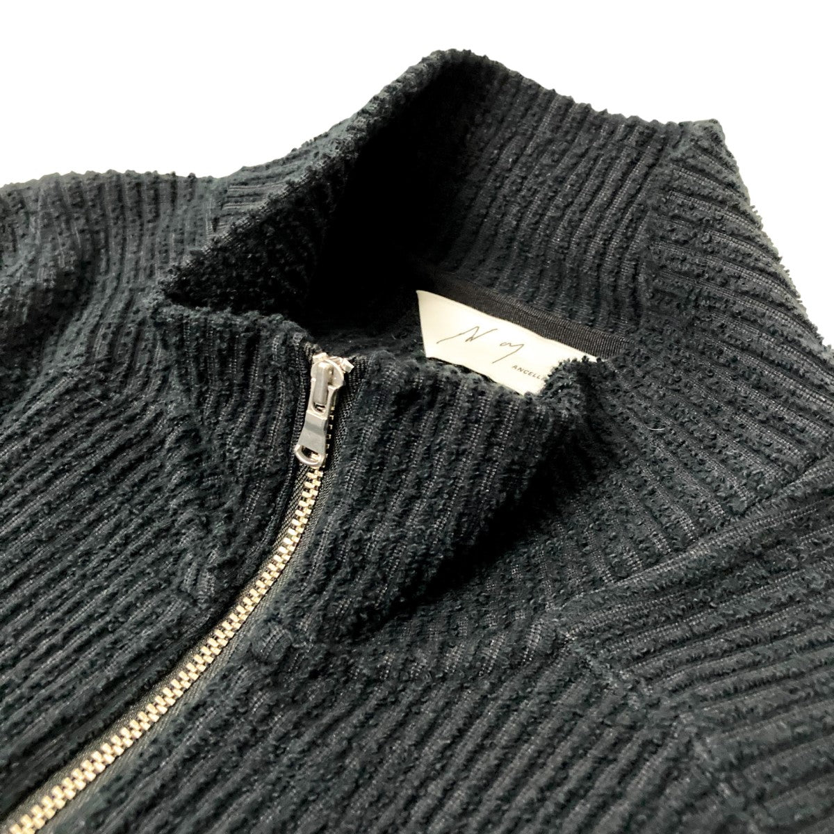 ANCELLM(アンセルム) CUT STRIPE HALF ZIP PULL OVER SHIRTハーフ