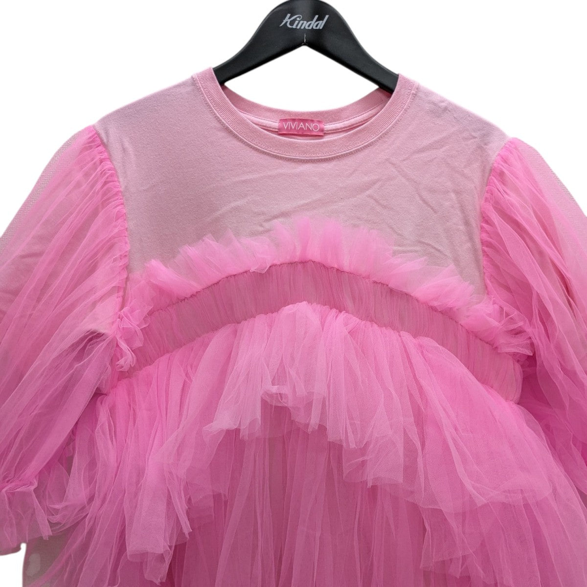 VIVIANO(ヴィヴィアーノ) チュールデザインTシャツ VS-SS24-CS04