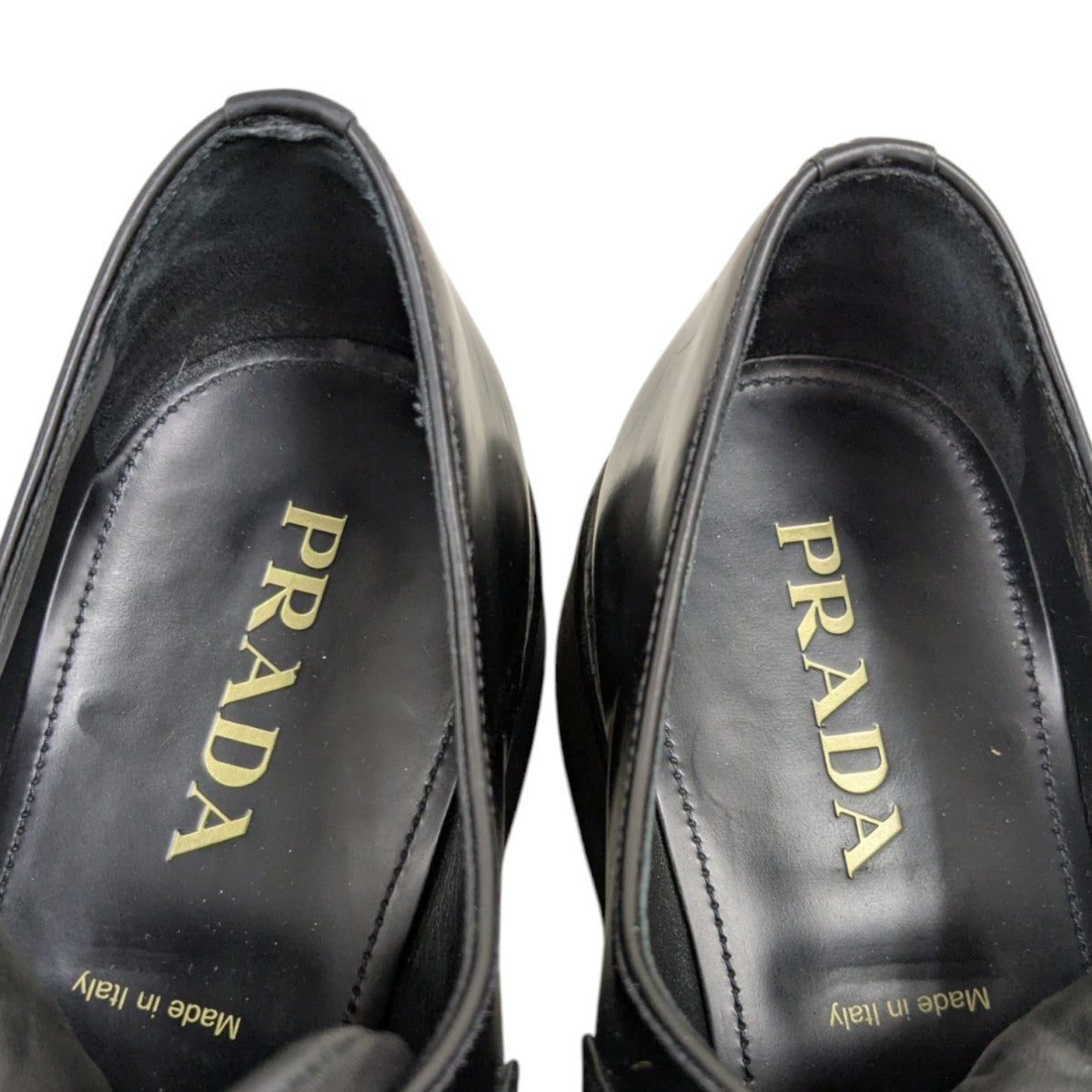 PRADA(プラダ) ベルクロレザーシューズ 2EG341 ブラック サイズ 8 1/2