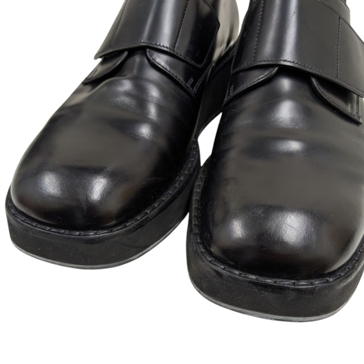 PRADA(プラダ) ベルクロレザーシューズ 2EG341 ブラック サイズ 8 1/2