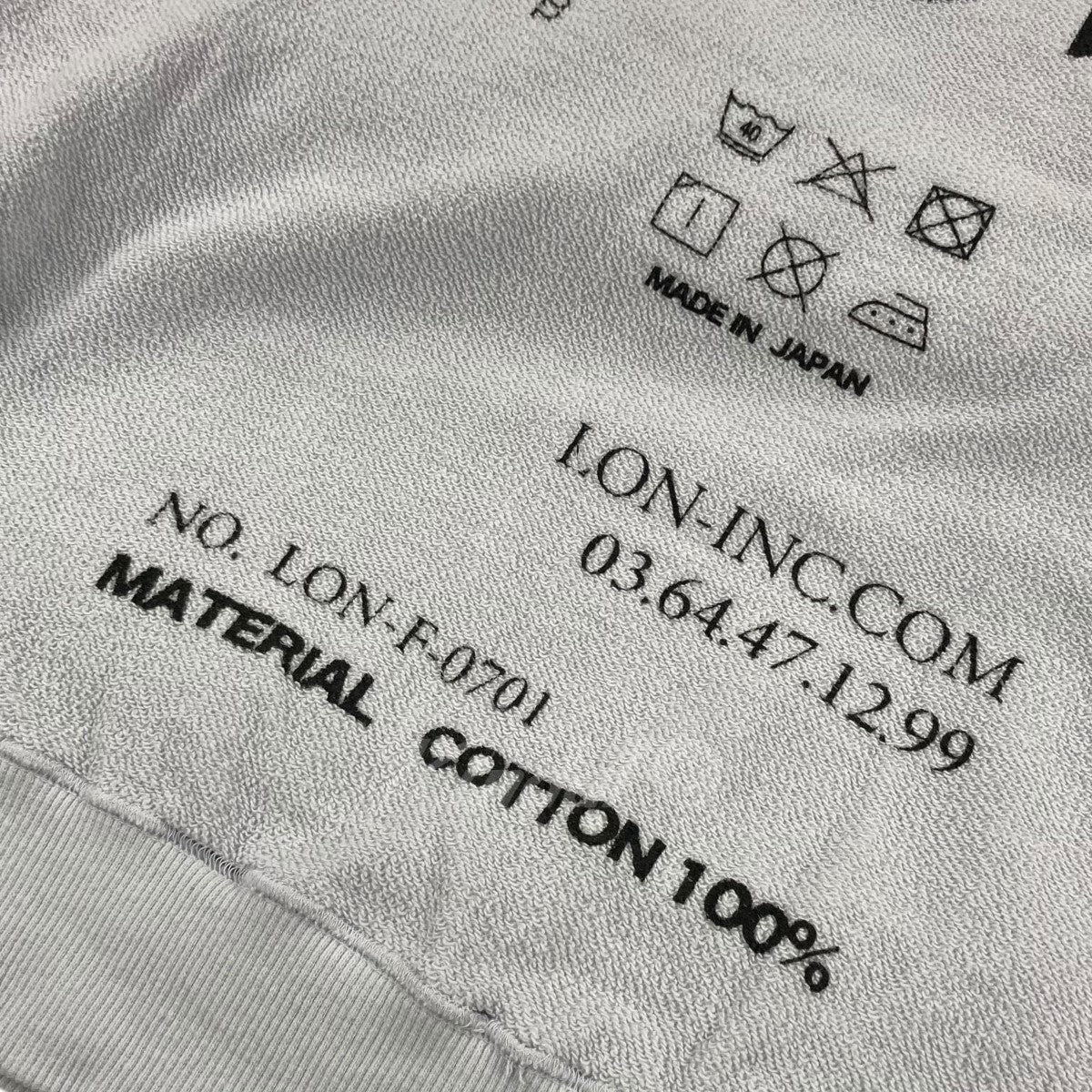 LON(ロン) 「TWO SIDE SWEATSHIRT」 リバーシブルダメージスウェット