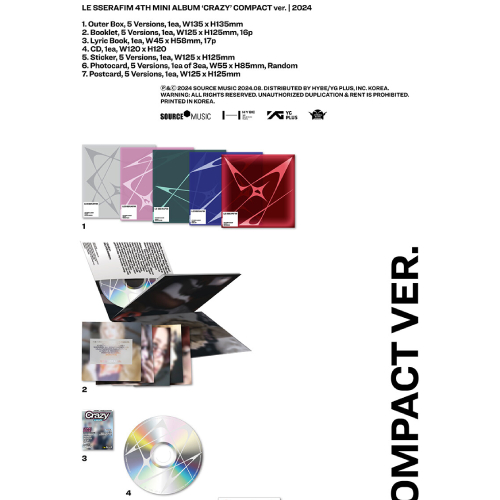LE SSERAFIM - CRAZY [4th Mini Album/COMPACT ver./5種のうち1種