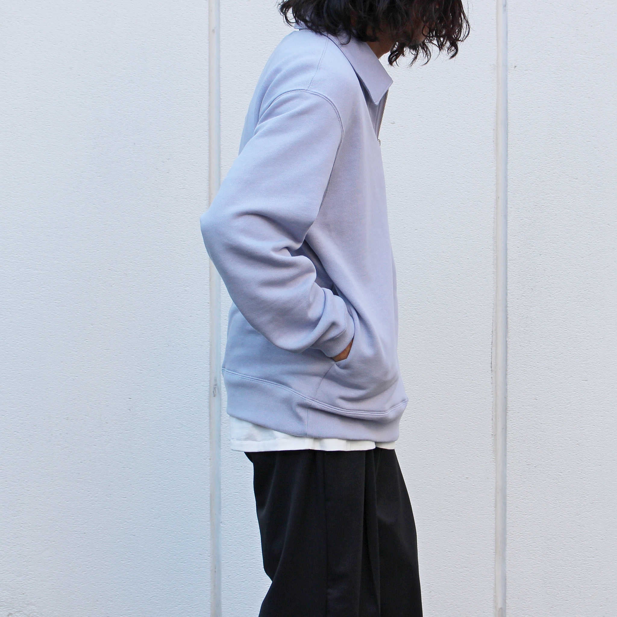 LAMOND ラモンド / HALF ZIP SWEAT ハーフジップスウェット (LAVENDER