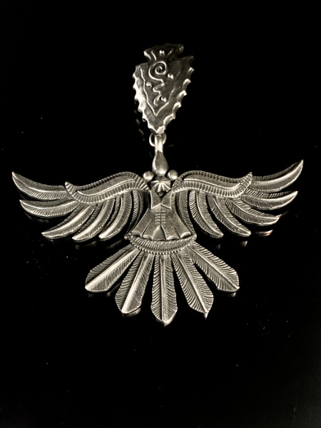 Tufa Cast Eagle Design Pendant by Curtis Pete [ロングブランチ