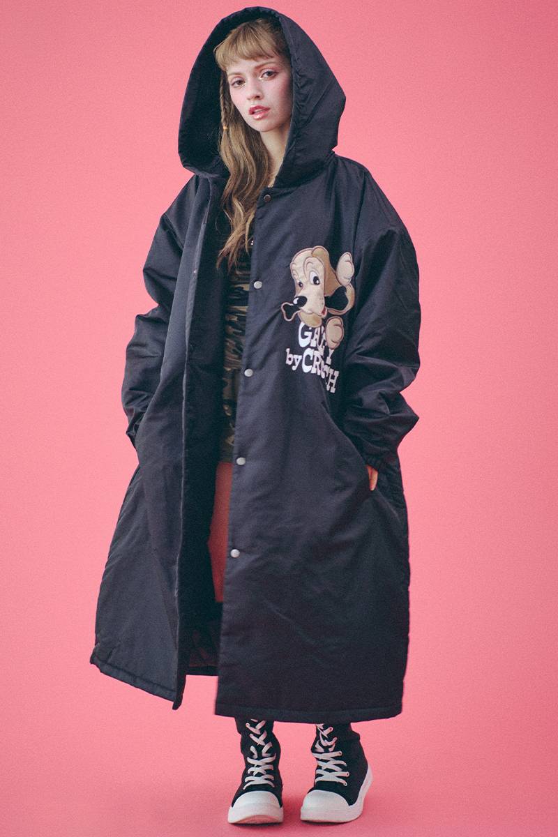 GALFY (ガルフィー) 立ちんぼテレクラコート BLACK / ロック