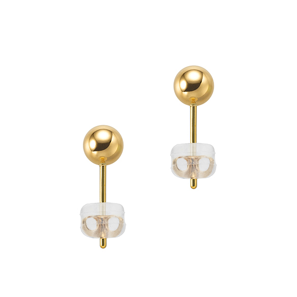 K18イエローゴールド ボールピアス 5mm | 高品質 金・プラチナ