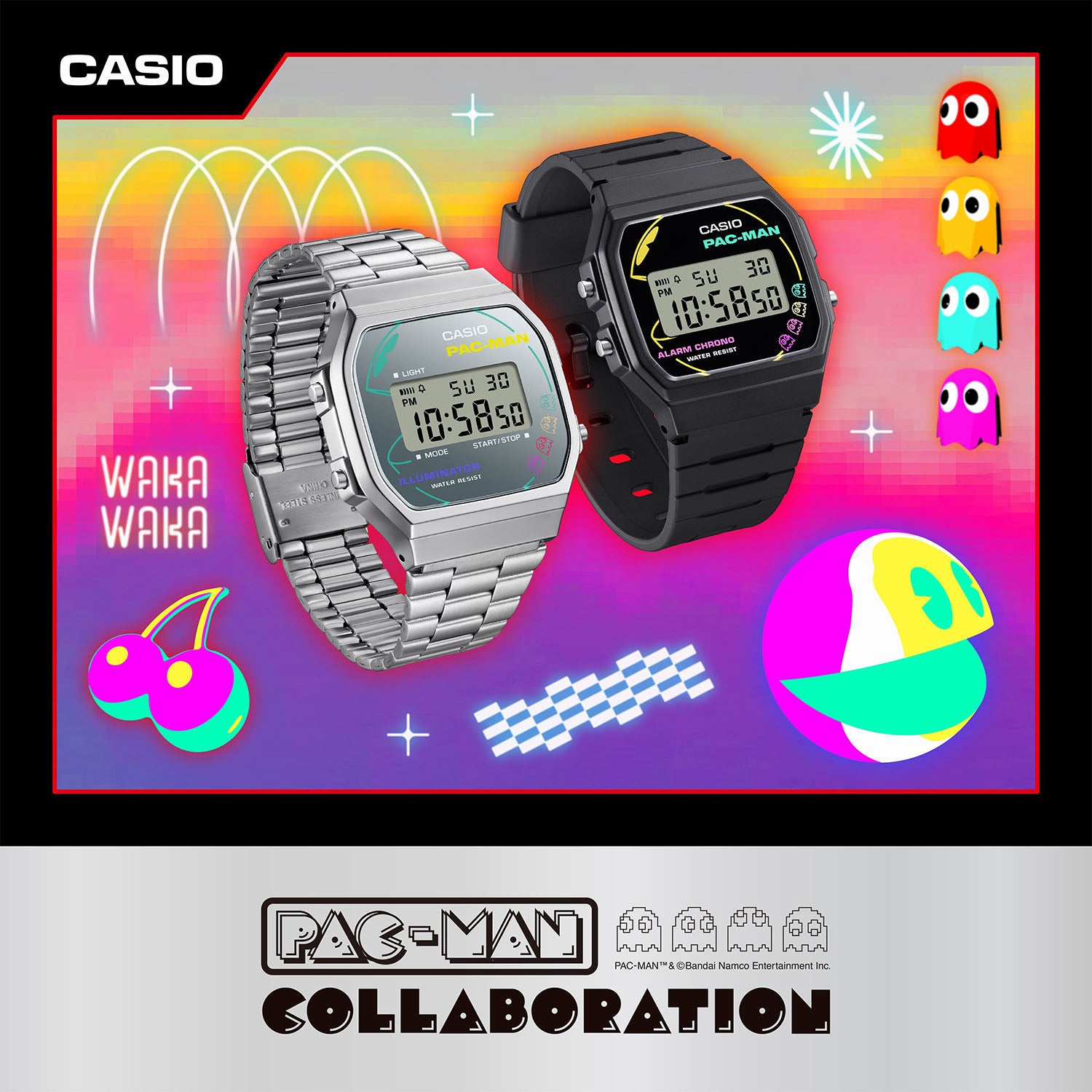 カシオ】CASIO CLASSIC / パックマンコラボレーションモデル