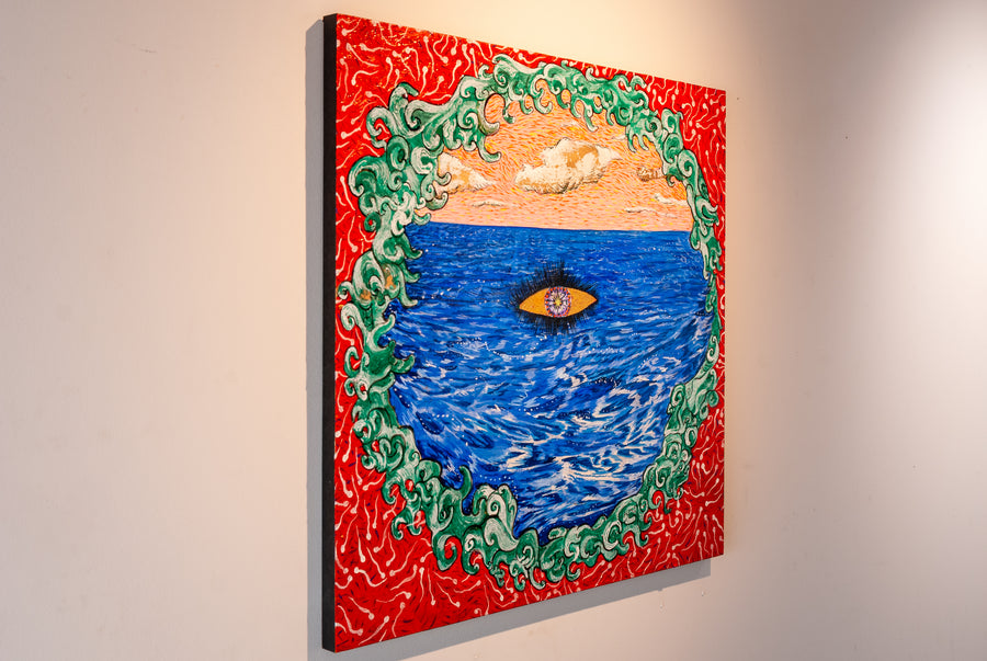 ガラリShowcase】田村正樹「ウミノメ」（東町祭屋台天井絵・龍図