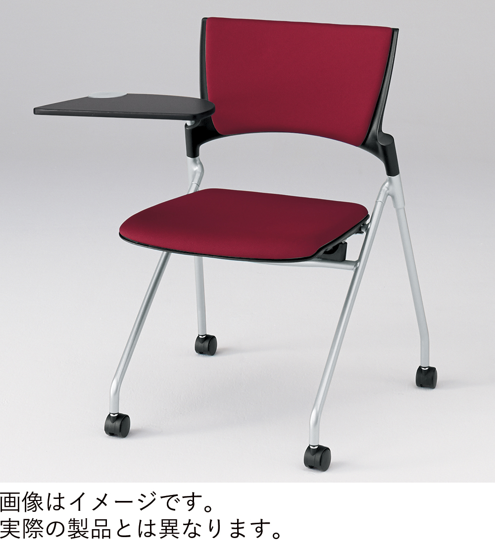 マノスチェア ネスティングタイプ メモ台付 背パッド付 棚付 KLD