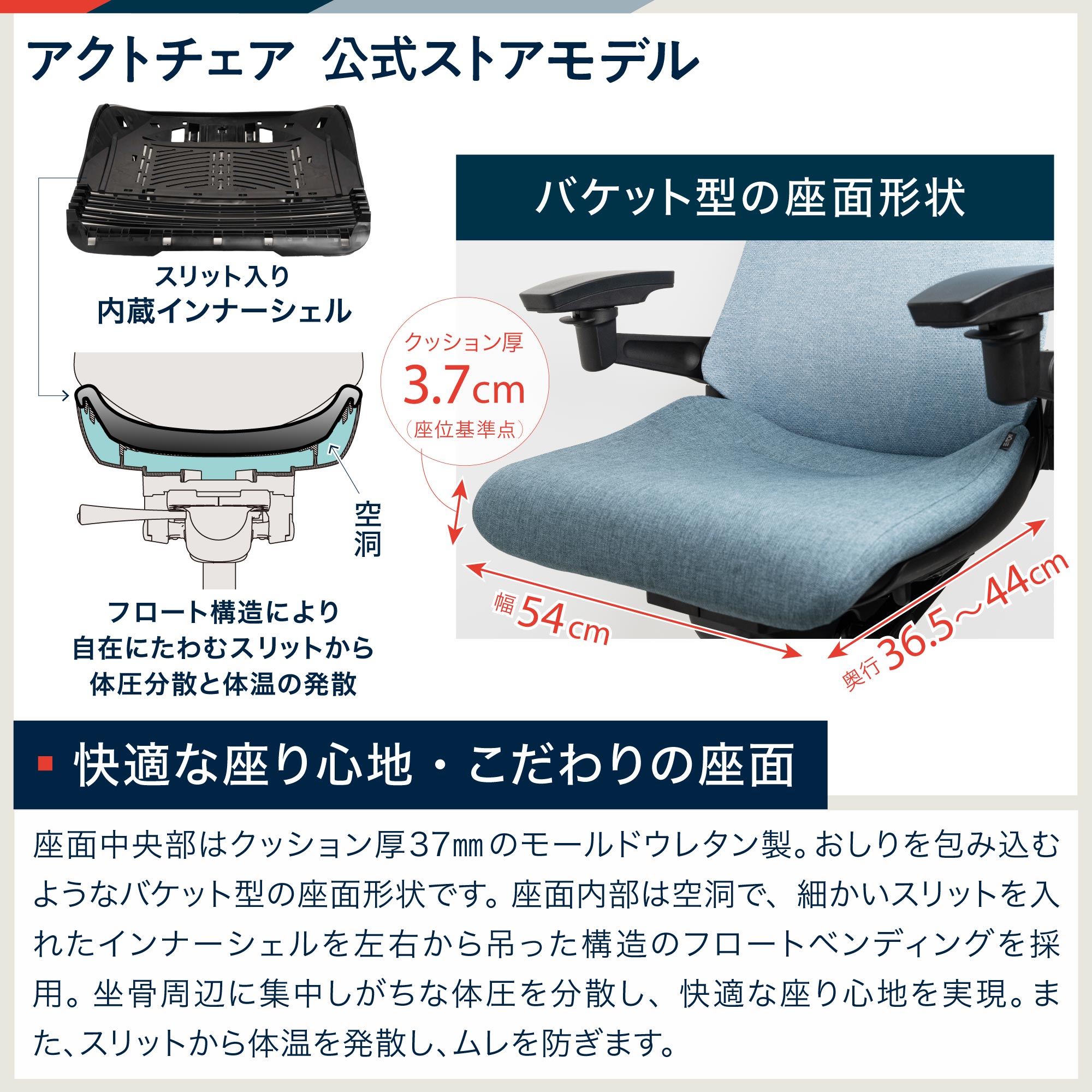 公式ストア限定モデル】 イトーキ アクトチェア ハイバック KG