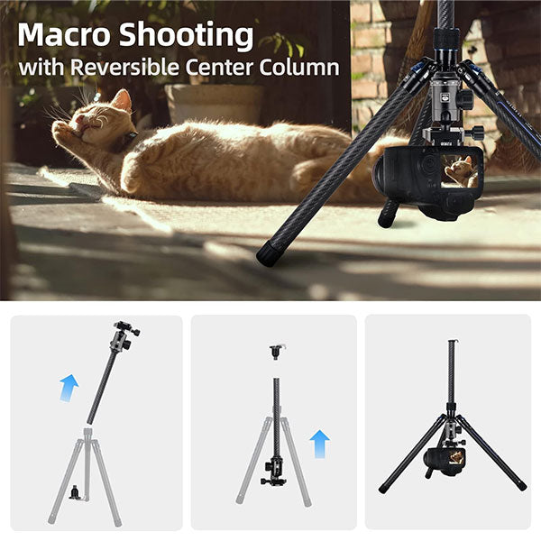 SIRUI AT-125+E-10-JP カーボンファイバー製ポータブル三脚5段 ボール